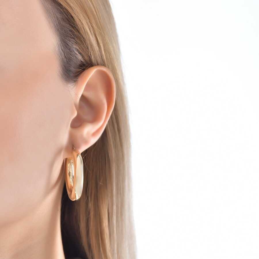 Gold Hoop Earrings Lizay E152527