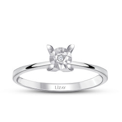 0.01 Carat Diamond Solitaire Ring - 1