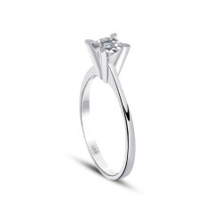 0.01 Carat Diamond Solitaire Ring - 2