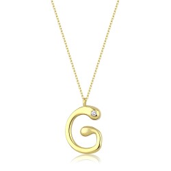 0.02 Carat Diamond Letter G Necklace - 1