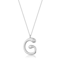 0.02 Carat Diamond Letter G Necklace - 2