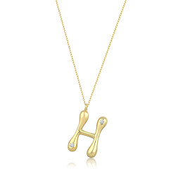 0.02 Carat Diamond Letter H Necklace - 1