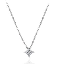 0.04 Carat Square Diamond Necklace - 1