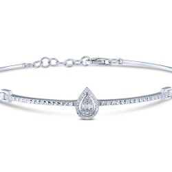 0.06 Carat Diamond Baguette Bracelet - 2