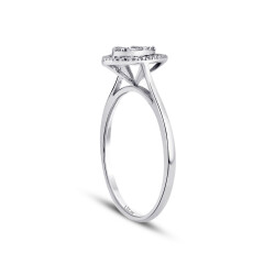 0.06 Carat Diamond Baguette Ring - 2