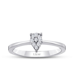 0.06 Carat Diamond Drop Ring - 1