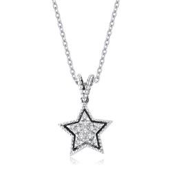 0.06 Carat Diamond Star Necklace - 1