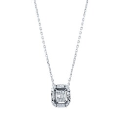 0.08 Carat Diamond Baguette Necklace - 1