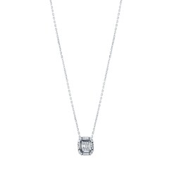 0.08 Carat Diamond Baguette Necklace - 2