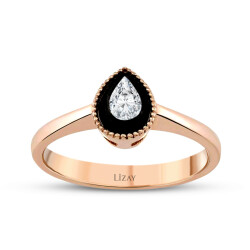 0.09 Carat Diamond Drop Ring 