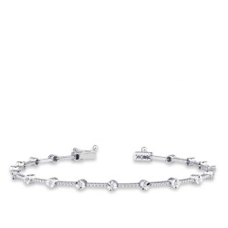 0.11 Carat Diamond Tennis Bracelet - 1