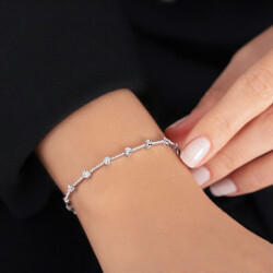 0.11 Carat Diamond Tennis Bracelet - 2