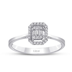 0.15 Carat Diamond Baguette Ring 