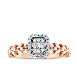 0.17 Carat Diamond Baguette Ring - 1