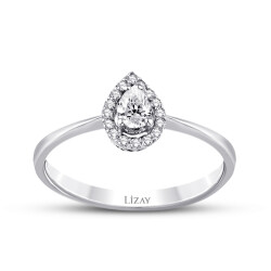 0.19 Carat Diamond Drop Ring - 1