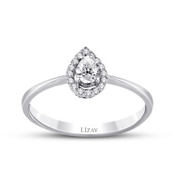 0.19 Carat Diamond Drop Ring 