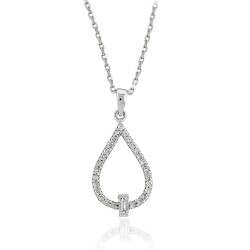 0.22 Carat Diamond Baguette Necklace - 1