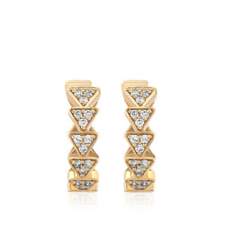 0.22 Carat Diamond Hoop Earrings - 2