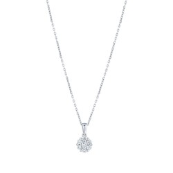 0.23 Carat Diamond Flower Necklace - 2