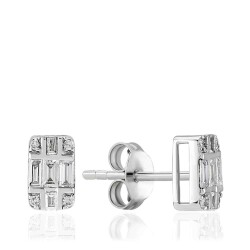 0.25 Carat Diamond Baguette Earrings 