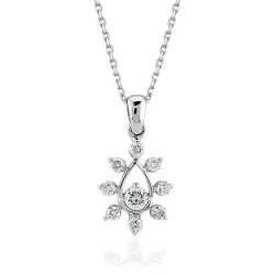 0.25 Carat Diamond Flower Necklace - 1