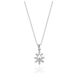 0.25 Carat Diamond Flower Necklace - 2