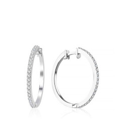 0.27 Carat Diamond Hoop Earrings - 1