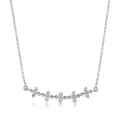 0.29 Carat Five Stone Diamond Necklace - 1