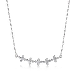 0.29 Carat Five Stone Diamond Necklace 