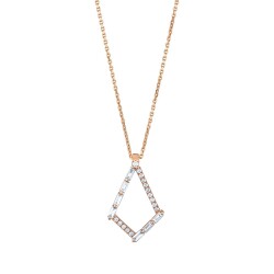 0.34 Carat Diamond Baguette Necklace 