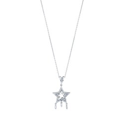 0.37 Carat Diamond Star Baguette Necklace - 2