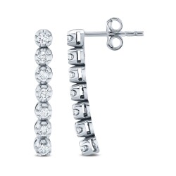 0.41 Carat Diamond Seven Year Earrings 