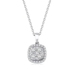 0.42 Carat Diamond Stone Necklace 