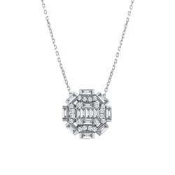 0.43 Carat Diamond Baguette Necklace - 1