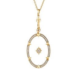 0.44 Carat Diamond Glass Necklace - 1