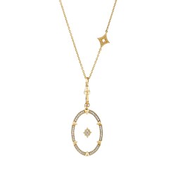 0.44 Carat Diamond Glass Necklace - 2