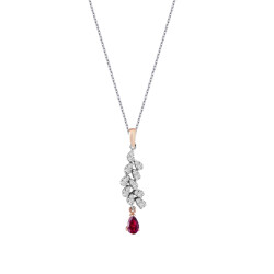 0.45 Carat Diamond Ruby Necklace - 2