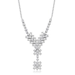 0.49 Carat Diamond Baguette Necklace - 1