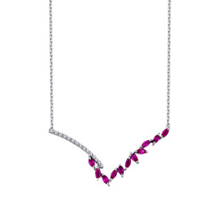 0.49 Carat Diamond Ruby Necklace - 1