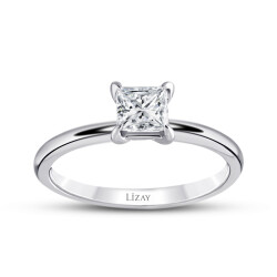 0.54 Carat Diamond Solitaire Princess Ring - 1