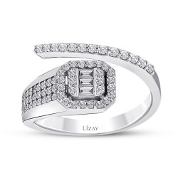 0.59 Carat Diamond Baguette Ring 