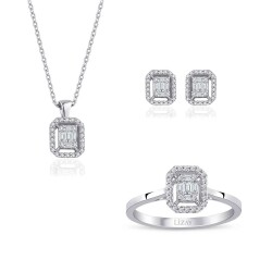 Baguette Set with 0.60 Carat Diamonds 