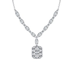 0.61 Carat Diamond Baguette Necklace - 1