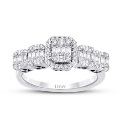 0.63 Carat Diamond Baguette Ring - 1