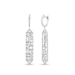 0.65 Carat Diamond Baguette Earrings - 1