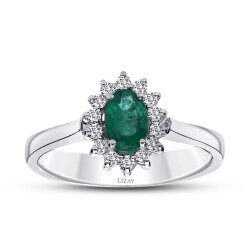 0.65 Carat Diamond Emerald Ring - 1