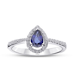 0.65 Carat Diamond Sapphire Ring 