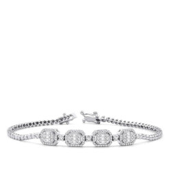 0.66 Carat Diamond Baguette Bracelet - 1