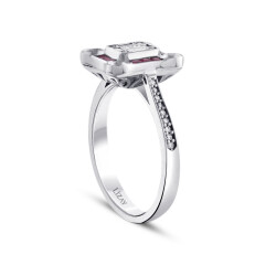 0.66 Carat Diamond Ruby Ring - 2