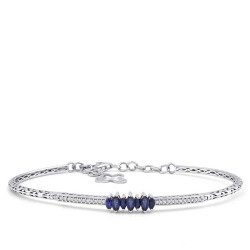 0.66 Carat Diamond Sapphire Cuff - 1